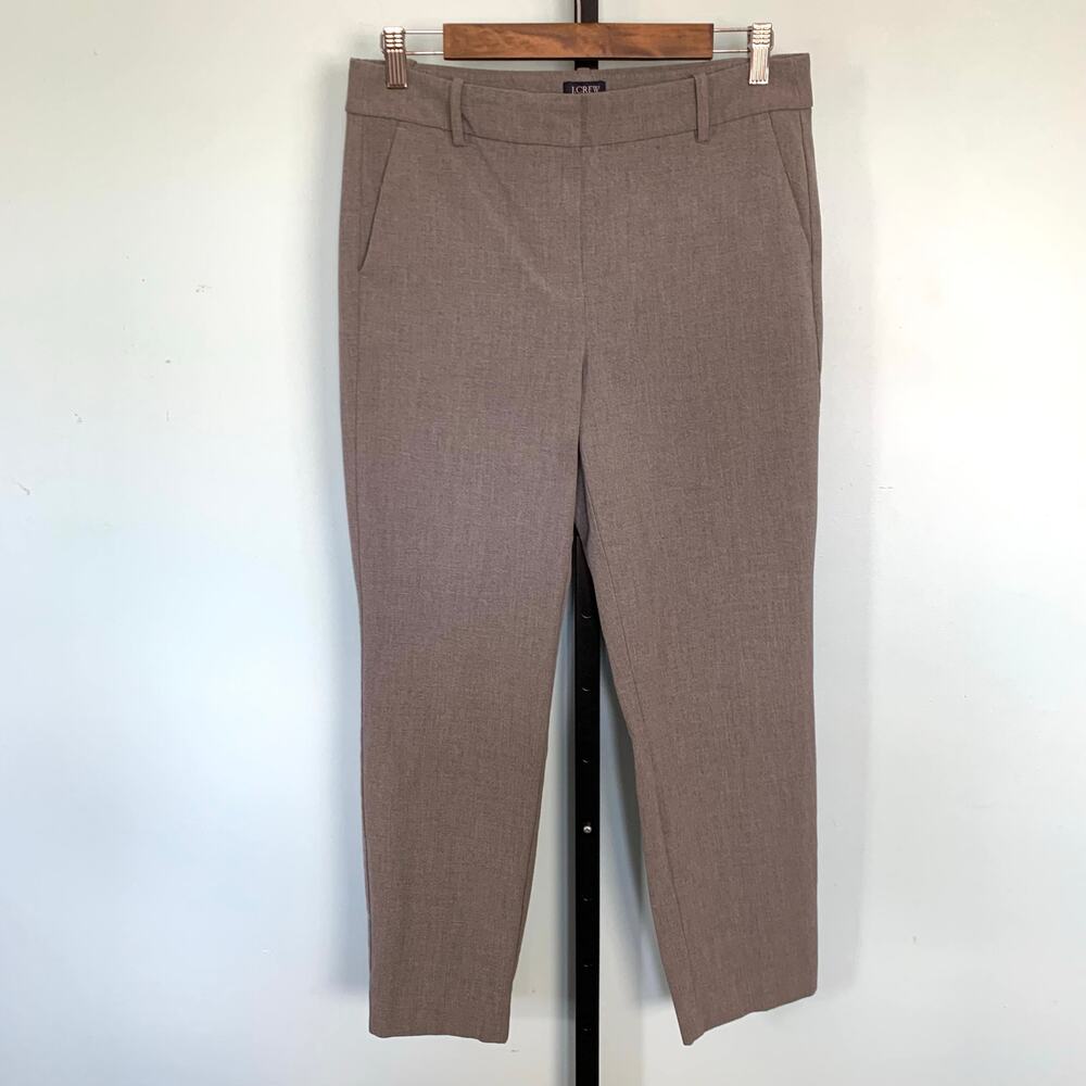 J. Crew Slim Cropped Ruby Fit Pants in Grey Stretch Twill Size 8 - Picture 2 of 7